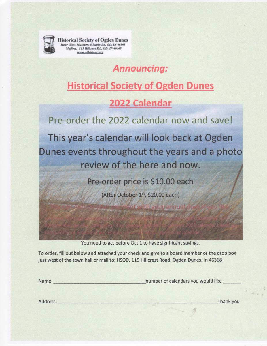 Historical Society 2022 Calendar