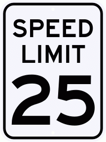 Speed Limit 25mph