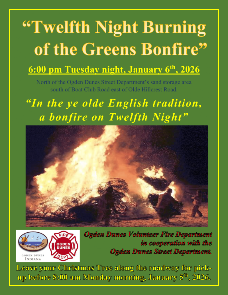 Twelfth Night Burning of the Greens Bonfire